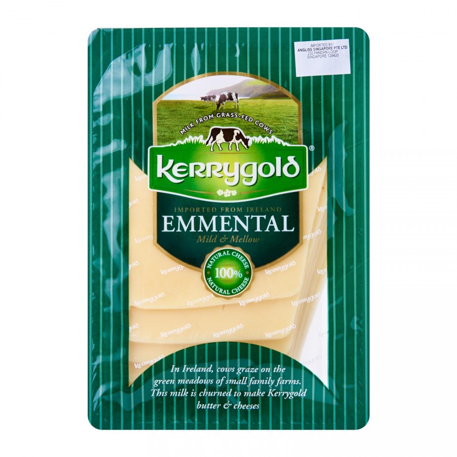 KERRYGOLD CHEESE EMMENTAL SLICES, 150GM, / 5011038136062