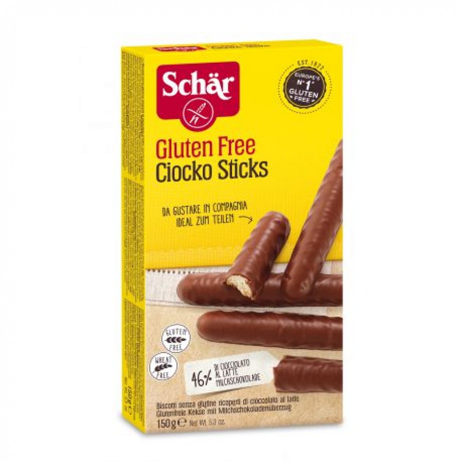 SCHAR GLUTEN FREE CHOCOLATE FINGERS 150G / 8008698003961
