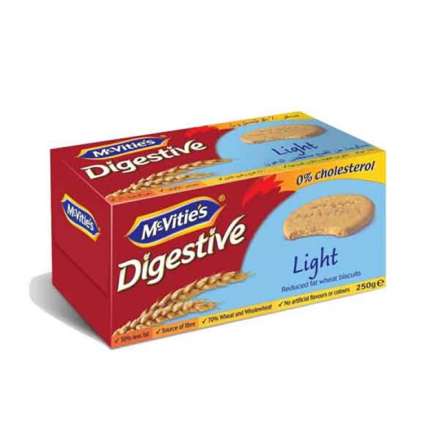 MCVITIES BISCUIT, DIGESTIVE, LIGHT, 250GM / 5000396008784