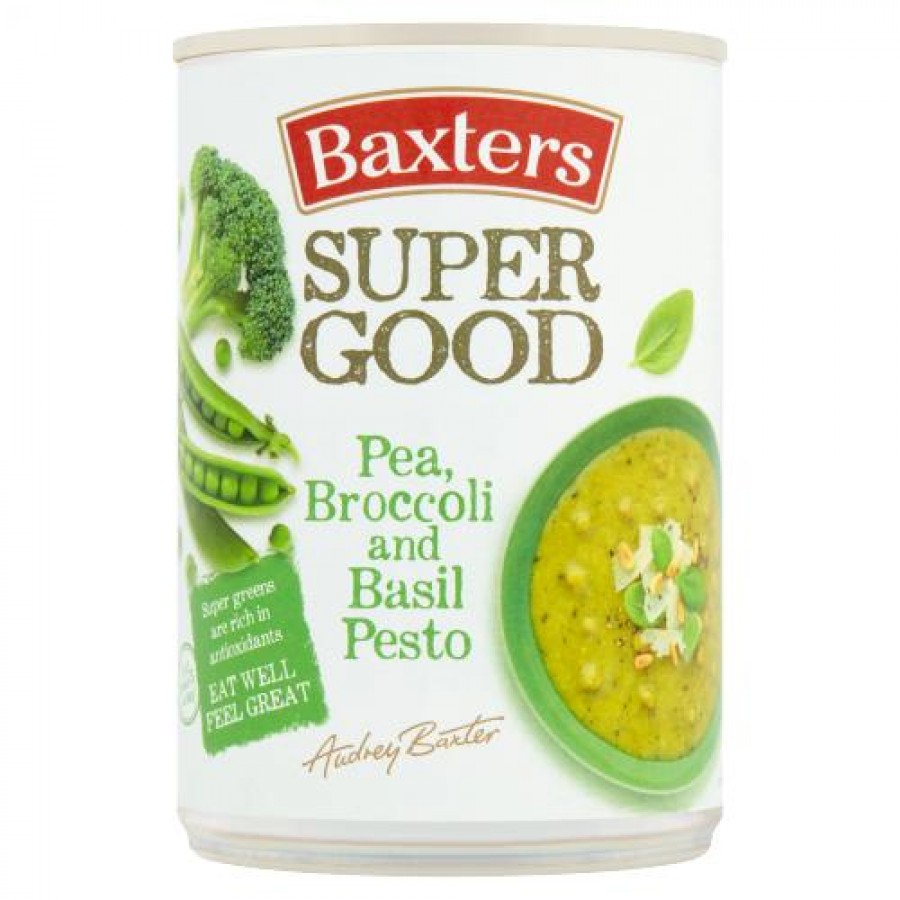 BAXTERS SUPER GOOD PEA/BROCOLLI/BASIL/PESTO SOUP 400G 5012427212404