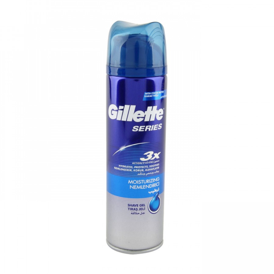 Gillette 3x Action Moisturizing Shaving Gel 200ml (3014260220051)
