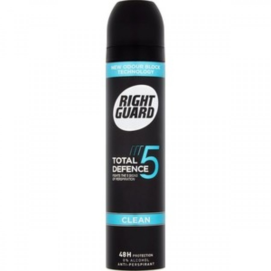 Right Guard Total Defense 5  Clean antiperspirant 250ml (5012583200765)
