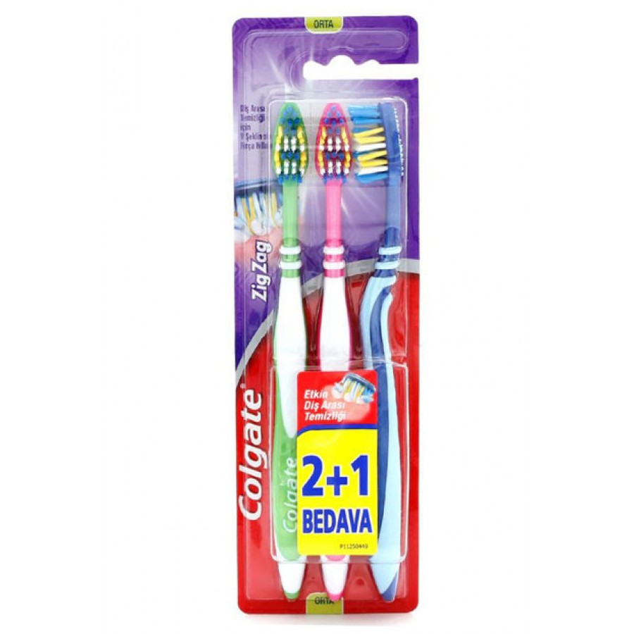 Colgate toothbrush Zigzag 2+1 (8693495026147)