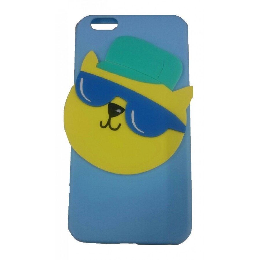 iPhone 7 Mobile Cover (Sky Blue Yellow Face 1514-1)