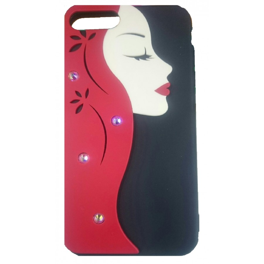iPhone 6 Mobile Cover Black (Red Hair 1515-4)