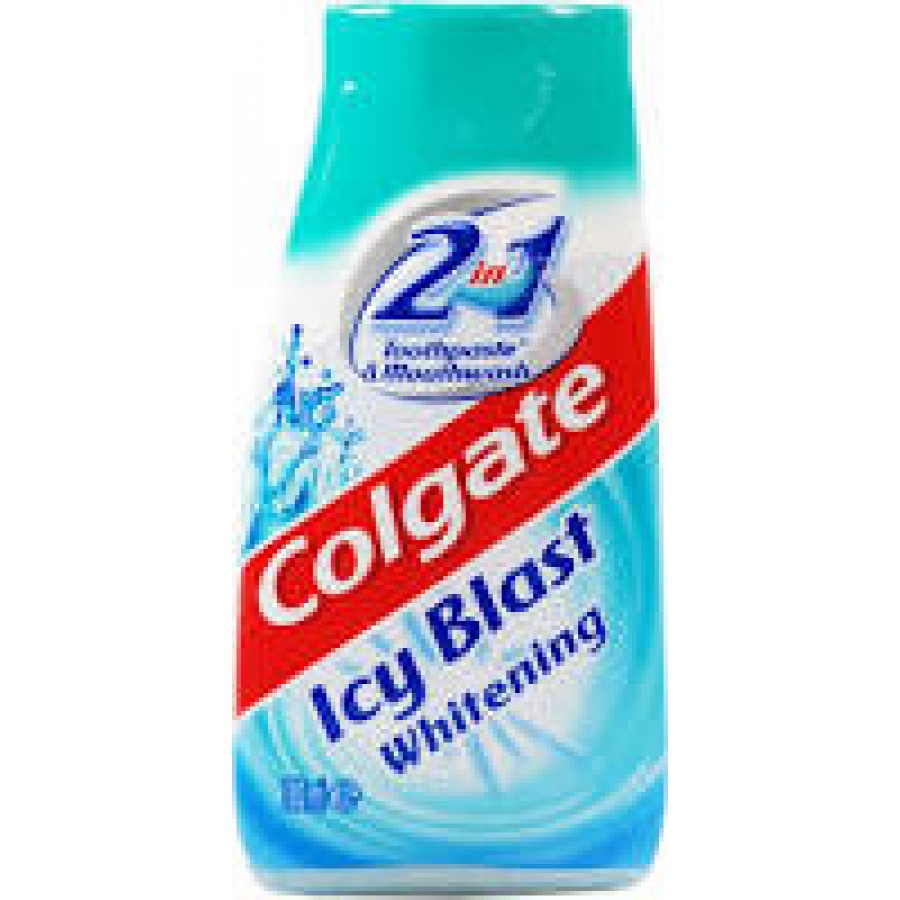 Colgate 2 in 1 Toothpaste and Mouthwash Icy Blast Whitening 100ml (8714789101279)