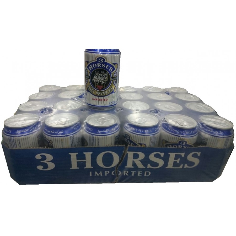 3 Horses Non Alcoholic Beer 24x330ml (87250237)