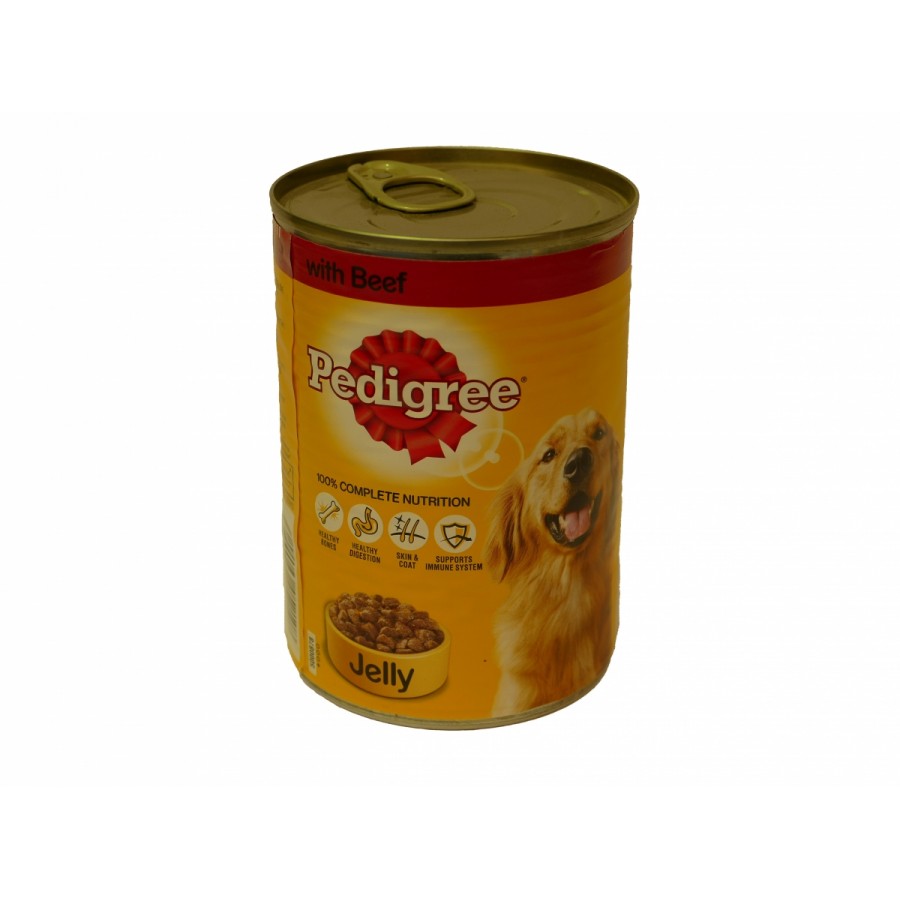 Dog Food Pedigree With Beef Jelly  100% Complete Nutrition 385g (5000166151108)