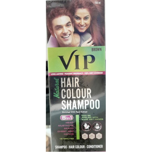 VIP HAIR COLOUR SHAMPOO  BLACK  20ML