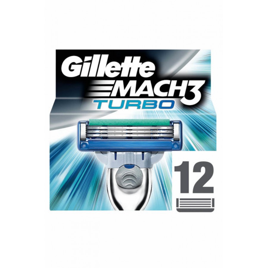 GILLETTE MACH 3 TURBO (12 PCS) SPARE BLADE 3014260298111