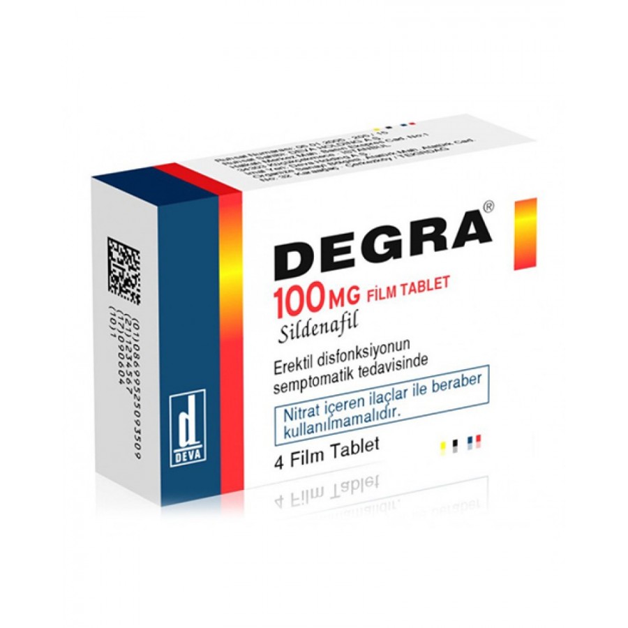 Degra 100 mg 4 film tablet 8699525093509