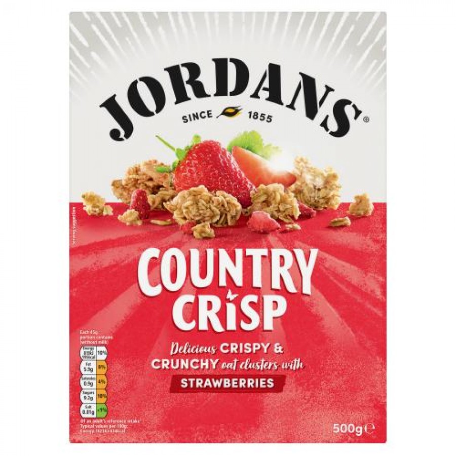 Jordan's country crisp strawberries 500g 5010477300508