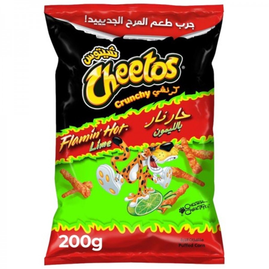 Cheetos crunchy flamin got lime 200g 6281036014221