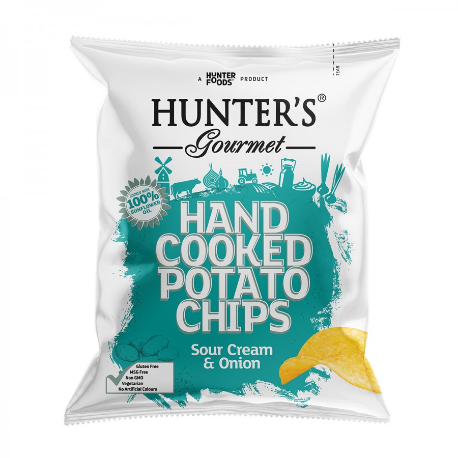hunters-gourmet-hand-cooked-potato-chips-sour-cream-onion-125gm 733603098791