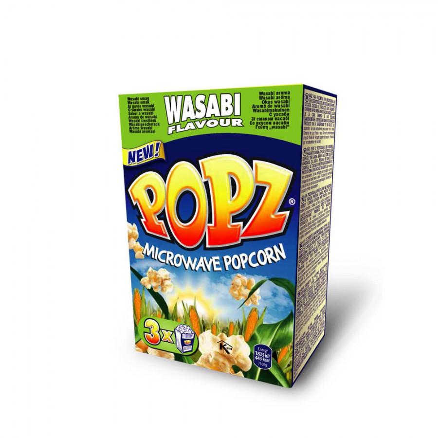 Popz the Microwave Poocorn Wasabi flavour 255g 5706516031419