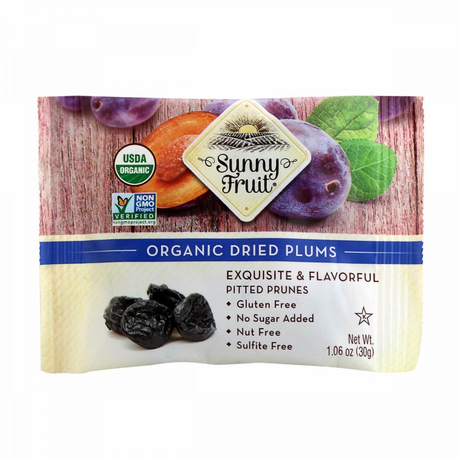 Sunny fruit organic dried plums 50g 842515006791