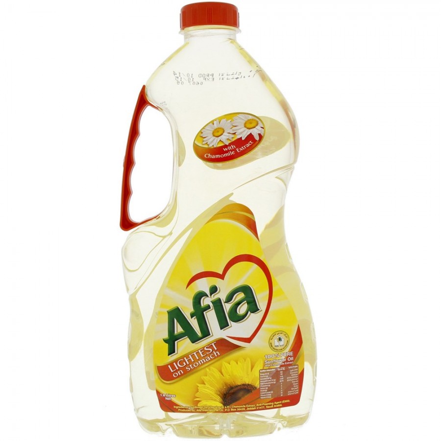 Sunflower Oil With Chamomile Extract  Lightest On Stomach Afia 1.8ltr