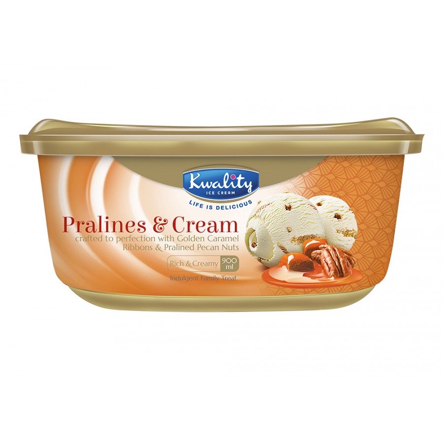Kwality Pralines and Cream Ice Cream 900ml  / 6291053301204