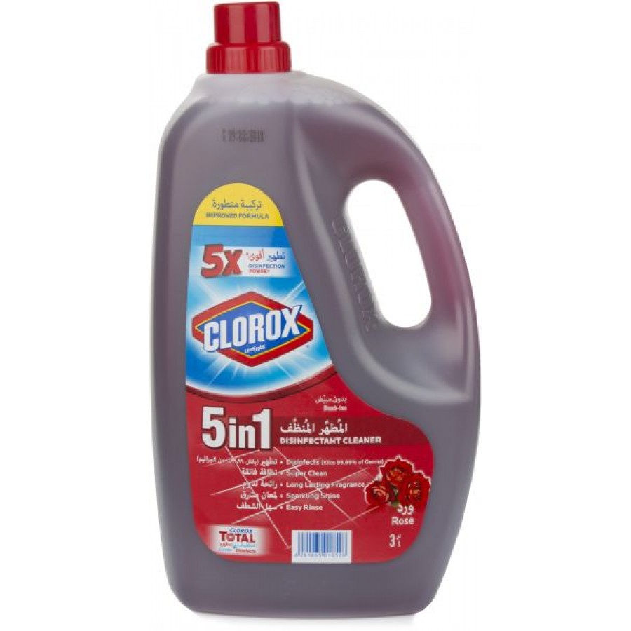 Clorox 5 in 1 Disinfectant Cleaner Rose 3 Ltr (6281065018528)